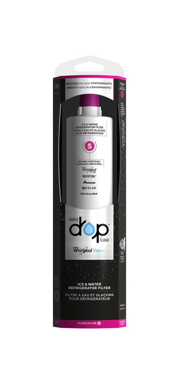 EveryDrop Premium Refrigerator Water Filter Replacement (EDR5RXD1B). The ONLY water filter approved for*: Maytag (UKF8001), Whirlpool, KitchenAid, Amana brand refrigerators. (4396508,4396918,4396510,8212491,8212652)